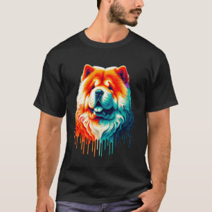 Dripping Paint Art Chow Chow T-Shirt