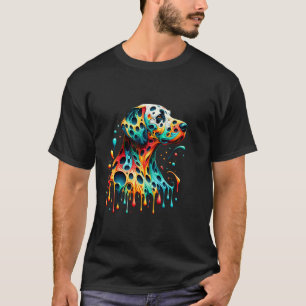 Dripping Paint Art Dalmatian Dalmatians Dal Dally  T-Shirt