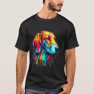 Dripping Paint Art English Foxhound T-Shirt
