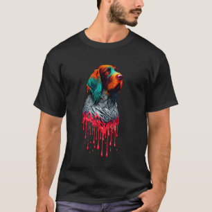 Dripping Paint Art German Wirehaired Pointer T-Shirt