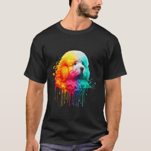 Dripping Paint Art Puli Dog T-Shirt