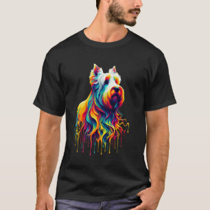 Dripping Paint Art Scottish Terrier Scottie Terrie T-Shirt