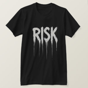 Dripping Paint RISK Grunge Typography Streetwear T T-Shirt
