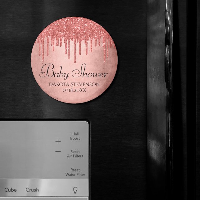 Dripping Peach Glitter | Terra Cotta Coral Shower Magnet (Creator Uploaded)