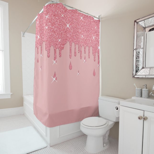 Dripping Pink Glitter Effect & Sparkles (In Situ)