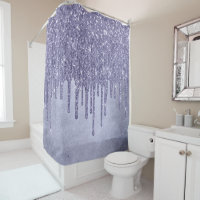Dripping Purple Glitter | Chic Lavender Icing Pour