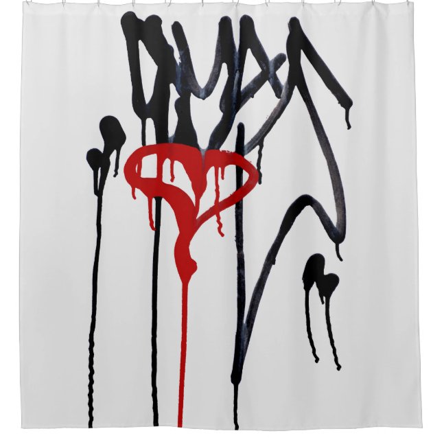 Dripping Red Graffiti Heart with Black Scribble (Front)