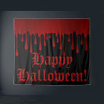 Dripping Red Satin Blood Drips Halloween Party Tapestry<br><div class="desc">Customize with or without text</div>