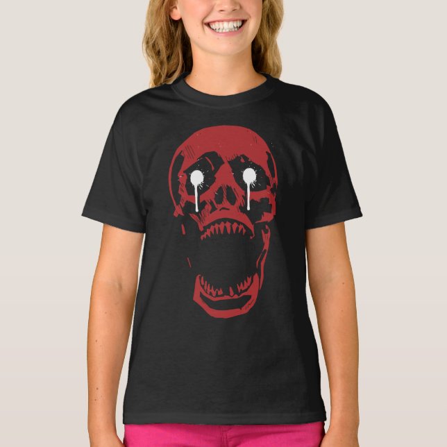 Dripping Red Skull: Gothic Edge T-Shirt (Front)