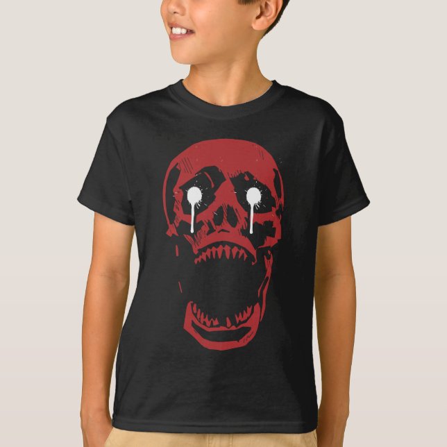 Dripping Red Skull: Gothic Edge T-Shirt (Front)