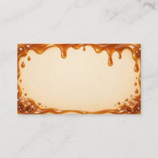 Dripping Salted Caramel Gourmand Business Card