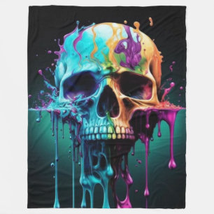 DRIPPING SKULL FLEECE BLANKET