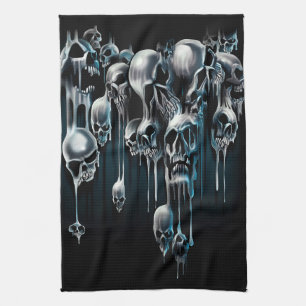 Dripping Skulls Kitchen Towel