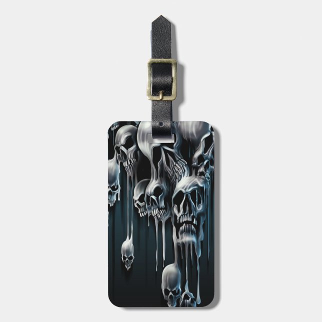 Dripping Skulls Luggage Tag (Front Vertical)