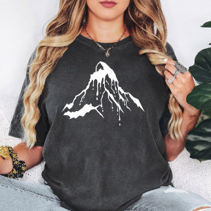 Dripping Snowy Mountain Peak Graphic T-Shirt