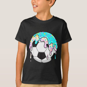 Dripping Soccer Ice Cream Drip Sport Sprinkles Mel T-Shirt