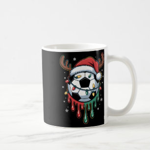 Dripping Soccer Ll Christmas Santa Hat Holiday Coffee Mug