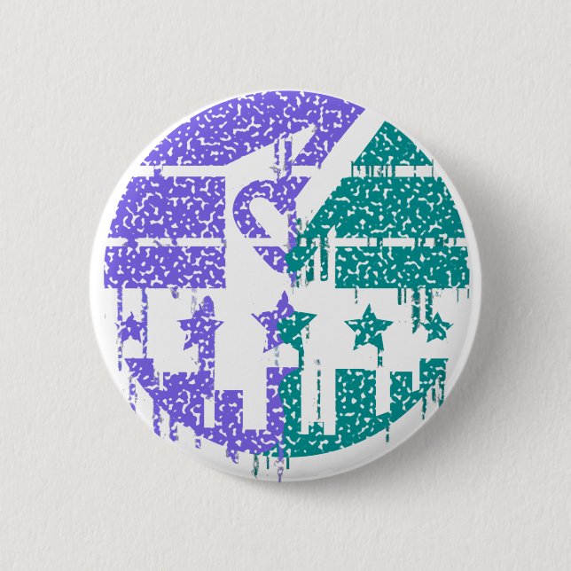Dripping Speckles - Colourful Convergence 2 Inch Round Button (Front)