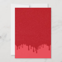 Dripping Tomato Red Gloss Magnetic Invite (Custom)