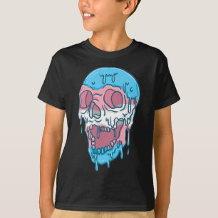 Dripping Trans Pride Skull Transgender T-Shirt