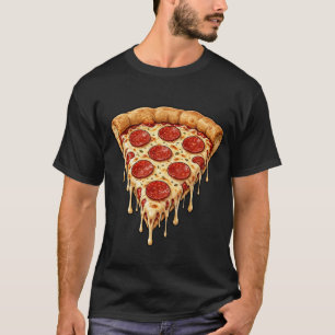 Drippy Cheese Pizza Slice T-Shirt - Minimalist Pep