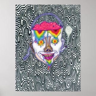 "Drippy Trippy Buckethead" Wall Poster Print
