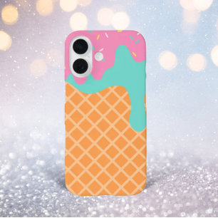 Drippy Waffle Cone Ice Cream  iPhone 16 Case
