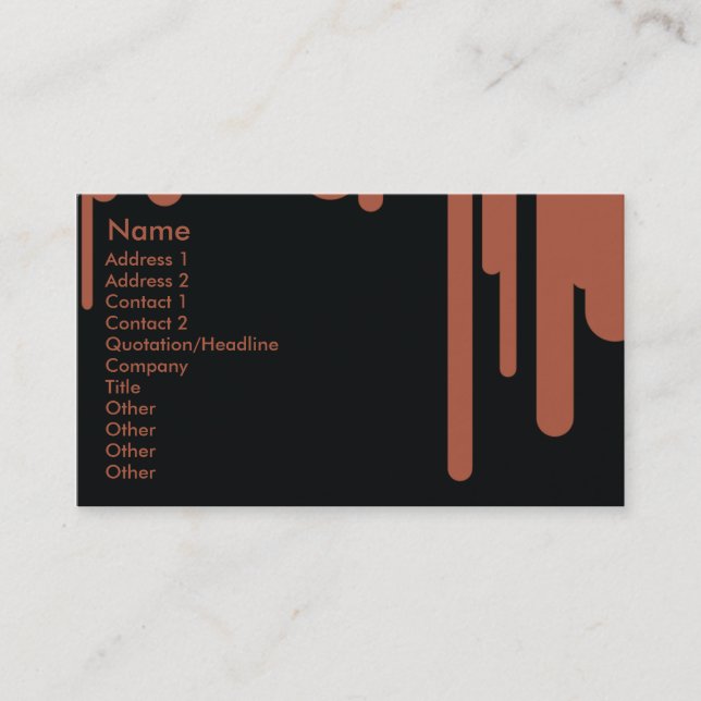 Drips - Business Business Card (Front)