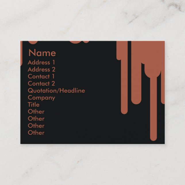 Drips - Chubby Business Card (Front)