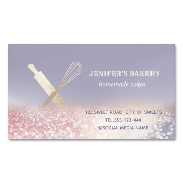 Drips glittery modern body butter product 	Magnetic business card (Front)