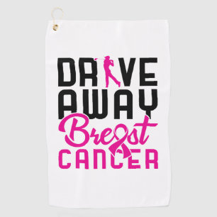 Drive Away Breast Cancer Golfing Golf Golfer Golf Towel