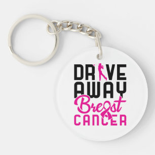 Drive Away Breast Cancer Golfing Golf Golfer Keychain