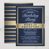 Drive-By Any Birthday Navy Blue Gold & White Party