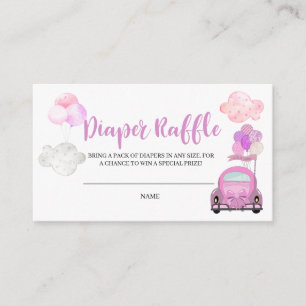 Drive By Baby Shower Diaper Raffle Enclosure Card
