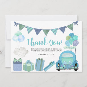 Drive By Baby Shower Parade Thank You Card