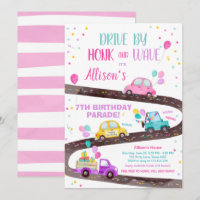 Drive By Birthday Parade Party Pink Drive Through