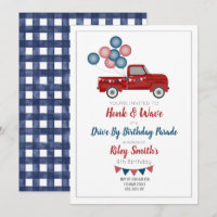 Drive By Birthday Social Distancing Party Red
