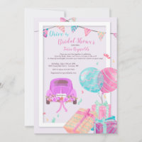 Drive By Bridal Shower Invitation