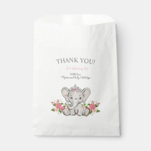 Drive By Elephant Baby Girl Shower Favour Bag