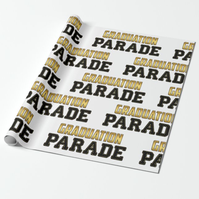 Drive By Graduation Parade Wrapping Paper (Unrolled)