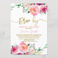 Drive by hot pink Bridal Shower