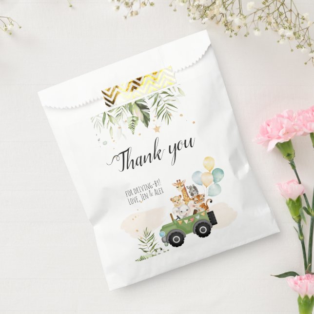 Drive-by Safari Baby Animals Baby Shower Favour Bag (Sealed)
