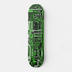 Drive-in Fried Chicken in Green Skateboard