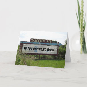 DRIVE IN MOVIE BIRTHDAY CARDS