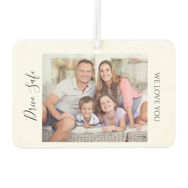 Drive Safe Custom Photo Car Air Freshener (Back)