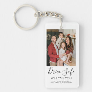 Drive Safe Custom Photo Car Keychain