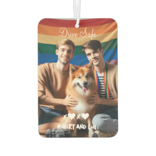Drive Safe Gay Couple Love   Custom Photo  Air Freshener