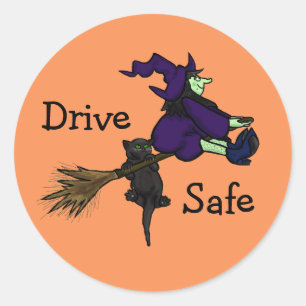 Drive Safe Halloween Stickers  (Customize It!)