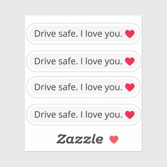 Drive safe I love you rearview mirror Family 4 (Sheet)