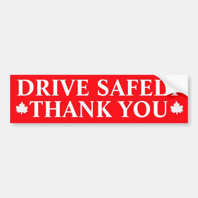 DRIVE SAFELY BUMPER STICKER (Front)